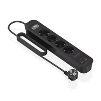 Miniatura 3 de AISENS Regleta de Enchufes Multifuncion con 4 Tomas   Cargador PD3 0 20W 2xUSB C  2xUSB A  1 4m  Negro