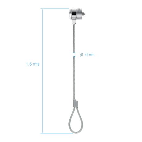 CABLE DE SEGURIDAD TOOQ UNIVERSAL C/LLAVE 1,5M ACERO - Imagen 4 de 11 CABLE DE SEGURIDAD TOOQ UNIVERSAL C/LLAVE 1,5M ACERO - Imagen 4 de 11
