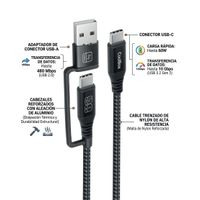 Miniatura 3 de CABLE USB-C A USB-C 1.8M COOLBOX 60W TRENZADO ADAPTADOR USB-A