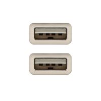 Miniatura 4 de NANOCABLE Cable USB 2.0, Tipo A/M-A/M, 3.0 m, 3 m, USB A, USB A, USB 2.0, Beige