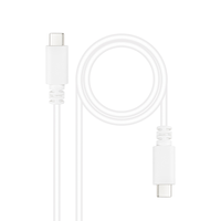 Miniatura 1 de CABLE USB NANO CABLE USB2.0 USB-C/M - USB-C/M 3A 1.0M BLANCO