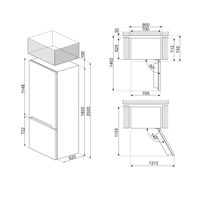 Miniatura 9 de FRIGORIFICO COMBI SMEG FC48XNE NOFROST E ALTO 192 CM ANCHO 70 CM