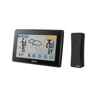 Miniatura 1 de ESTACION METEREOLOGICA HAMA TOUCH PRONOSTICO DEL TIEMPO TEMPERATURA HUMEDAD RELOJ DCF TACTIL COLOR N