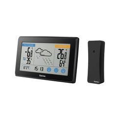 ESTACION METEREOLOGICA HAMA TOUCH PRONOSTICO DEL TIEMPO TEMPERATURA HUMEDAD RELOJ DCF TACTIL COLOR N