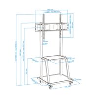 Miniatura 2 de Tooq FS20100M-B Soporte suelo Pantalla 37-100 neg