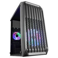 Miniatura 1 de CAJA MICROATX COMPACTA MARS GAMING MC-S2 BLACK FRONTAL CON VENTILADOR FRGB  VENTANA LATERAL SIN FUENTE DE ALIMENTACION
