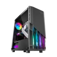Miniatura 1 de CAJA ATX SEMITORRE MARS GAMING MC-X2 BLACK FRONTAL EN ACERO VENTILADORES FRGB SIN FUENTE DE ALIMENTACION