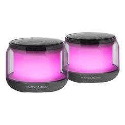 ALTAVOZ BLUETOOTH 2,0 MARS GAMING MS-AURA BLACK RGB 360º BT 5,3 15W ALIMENTACION USB + JACK 3,5mm