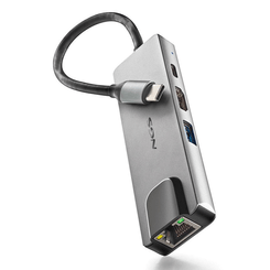 ADAPTADOR USB-C 4 EN 1: HDMI, USB-C, RJ45 Y USB 3,0 WONDERDOCKSUPRA