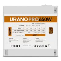 Miniatura 3 de Fuente Alimentación 650W NOX Urano PRO White 650W Bronze 80 PLUS Bronze  Blanco
