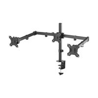Miniatura 4 de AISENS Soporte De Mesa Eco Giratorio E Inclinable Para 3 Monitores 7kg (3 Pivotes, 2 Brazos) De 13-27P Negro