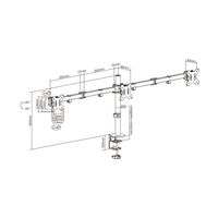 Miniatura 6 de AISENS Soporte De Mesa Eco Giratorio E Inclinable Para 3 Monitores 7kg (3 Pivotes, 2 Brazos) De 13-27P Negro