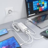 Miniatura 6 de AISENS Cargador Sobremesa GaN 100W  3x USB C PD3 0 QC4 0 QC5 0  1x USB A QC3 0  Blanco