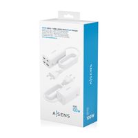 Miniatura 8 de AISENS Cargador Sobremesa GaN 100W  3x USB C PD3 0 QC4 0 QC5 0  1x USB A QC3 0  Blanco