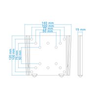 Miniatura 2 de SOPORTE TV PARED 10"-23" TOOQ LP1023F-B