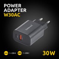 Miniatura 2 de Intenso | Cargador pared W30AC|USB-A y C Negro