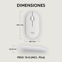 Miniatura 15 de PEBBLE MOUSE 2 M350S WHITE TONAL BT N/A EMEA-808 DONGLELE SS