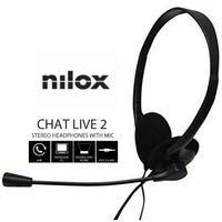 Miniatura 1 de AURICULARES NILOX MICROFONO CONTROL VOL NEGRO ALAMBRICO