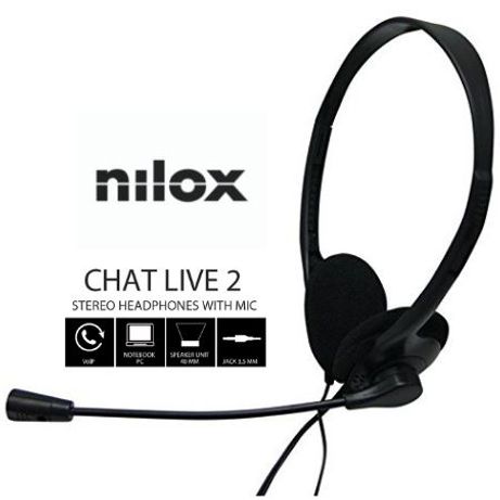 AURICULARES NILOX MICROFONO CONTROL VOL NEGRO ALAMBRICO - Imagen 1 de 2 AURICULARES NILOX MICROFONO CONTROL VOL NEGRO ALAMBRICO - Imagen 1 de 2