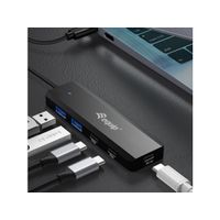 Miniatura 5 de HUB USB-C EQUIP LIFE 128964 4 PUERTOS 2xUSB-A 3.0 2xUSB-C 3.2 COMPATIBLE CON THUNDERBOLT 3/4 1xUSB-C