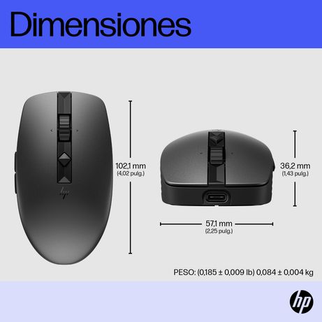 HP 715 RECHBL Mult-Dvc Bluetooth Mouse E - Imagen 4 de 6 HP 715 RECHBL Mult-Dvc Bluetooth Mouse E - Imagen 4 de 6
