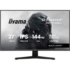 MONITOR IIYAMA 27 PULGADAS RESOLUCION WQHD (2560X1440), PANEL IPS, 1 MS (MPRT), 75 HZ, BRILLO 250, CONTRASTE 1000:1, HDMI, DISPLAYPORT, USB HUB, ALTAV