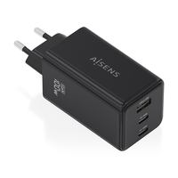 Miniatura 1 de AISENS Cargador GaN 100W  2x USB C PD3 0 QC4 0 QC5 0  1x USB A QC3 0  Negro