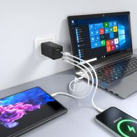Miniatura 6 de AISENS Cargador GaN 100W  2x USB C PD3 0 QC4 0 QC5 0  1x USB A QC3 0  Negro