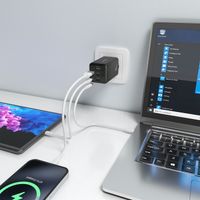 Miniatura 7 de AISENS Cargador GaN 100W  2x USB C PD3 0 QC4 0 QC5 0  1x USB A QC3 0  Negro