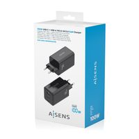 Miniatura 8 de AISENS Cargador GaN 100W  2x USB C PD3 0 QC4 0 QC5 0  1x USB A QC3 0  Negro