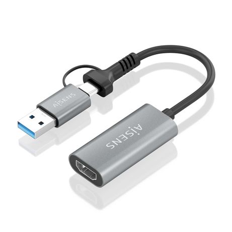 AISENS Conversor Aluminio USB A USB C A HDMI 1080P 60Hz USB A M USB C M HDMI H Gris 15cm - Imagen 2 de 7 AISENS Conversor Aluminio USB A USB C A HDMI 1080P 60Hz USB A M USB C M HDMI H Gris 15cm - Imagen 2 de 7