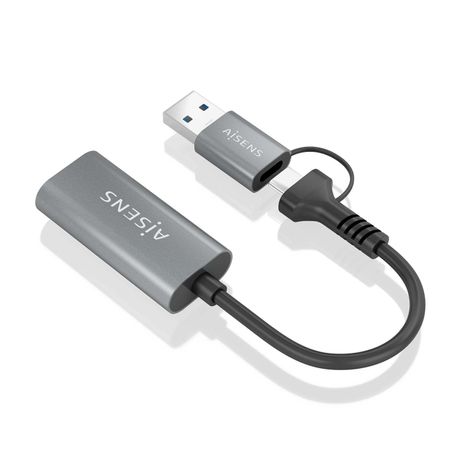 AISENS Conversor Aluminio USB A USB C A HDMI 1080P 60Hz USB A M USB C M HDMI H Gris 15cm - Imagen 3 de 7 AISENS Conversor Aluminio USB A USB C A HDMI 1080P 60Hz USB A M USB C M HDMI H Gris 15cm - Imagen 3 de 7