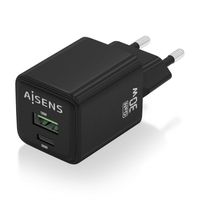 Miniatura 2 de CARGADOR AISENS GAN 30W 1XUSB-C PD3.0 QC4.0 1XUSB-A QC3.0 NEGRO