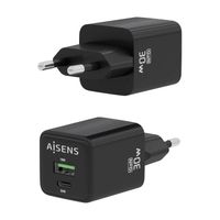 Miniatura 3 de CARGADOR AISENS GAN 30W 1XUSB-C PD3.0 QC4.0 1XUSB-A QC3.0 NEGRO