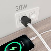 Miniatura 4 de CARGADOR AISENS GAN 30W 1XUSB-C PD3.0 QC4.0 1XUSB-A QC3.0 NEGRO
