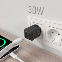 Miniatura 5 de CARGADOR AISENS GAN 30W 1XUSB-C PD3.0 QC4.0 1XUSB-A QC3.0 NEGRO
