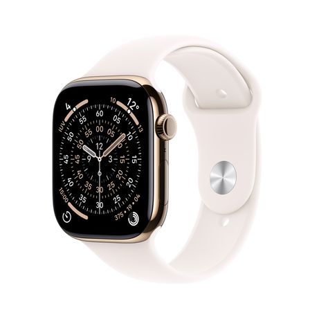 Apple Watch Series 11 GPS + Cellular 46mm Gold Titanium Case with Light Blush Sport Band - M/L - Imagen 1 de 1 Apple Watch Series 11 GPS + Cellular 46mm Gold Titanium Case with Light Blush Sport Band - M/L - Imagen 1 de 1