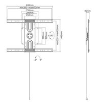 Miniatura 9 de SOPORTE DE PARED ORIENTABLE EQUIP PARA PANTALLA DE 37" - 80" DE PARED ORIENTABLE CON ROTACION 360??° MAX VESA 600X400 HASTA 50KG