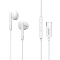 Miniatura 1 de AURICULAR INTRAUDITIVO USB-C HAMA CLASSY MICROFONO CABLE 1.2m COLOR BLANCO