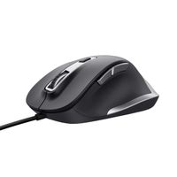 Miniatura 1 de MOUSE TRUST FYDA CON CABLE, 6 BOTONTES, RUEDA DESPLAZAMIENTO 5000DPI NEGRO 24728