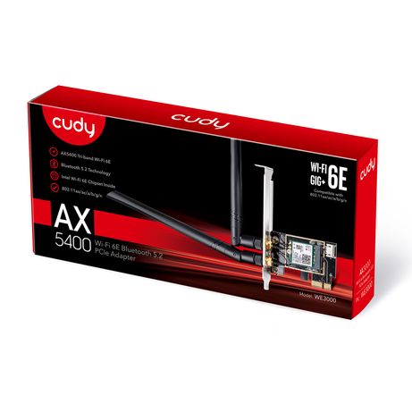 ADAPTADOR CUDY AX5400 WIFI 6E PCI EXPRESS ADAPTER WE3000 - Imagen 5 de 5 ADAPTADOR CUDY AX5400 WIFI 6E PCI EXPRESS ADAPTER WE3000 - Imagen 5 de 5