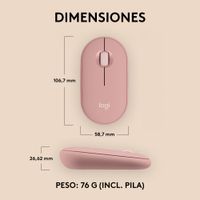 Miniatura 15 de PEBBLE MOUSE 2 M350S TONAL ROSE BT N/A EMEA-808 DONGLELE SS