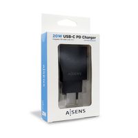 Miniatura 3 de AISENS Cargador USB-C PD 3.0 1 Puerto 1x USB-C 20 W, Negro
