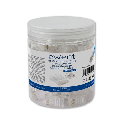 EWENT EASYCONNECT MODULAR CAT 6 U/UTP, 100pcs - Imagen 1 de 1 EWENT EASYCONNECT MODULAR CAT 6 U/UTP, 100pcs - Imagen 1 de 1