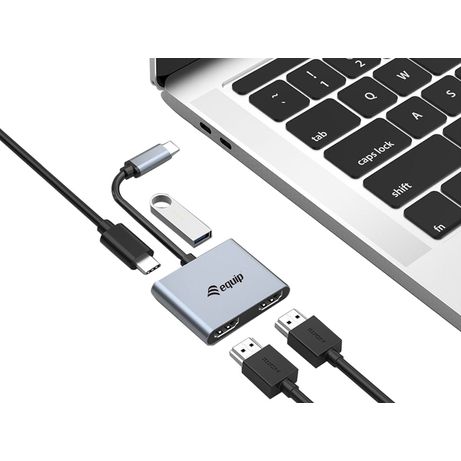ADAPTADOR USB-C 4IN1 2 X HDMI 4K HUB USB-C CARGA USB 3.0 - Imagen 2 de 7 ADAPTADOR USB-C 4IN1 2 X HDMI 4K HUB USB-C CARGA USB 3.0 - Imagen 2 de 7