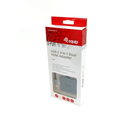 ADAPTADOR USB-C 4IN1 2 X HDMI 4K HUB USB-C CARGA USB 3.0 - Imagen 7 de 7 ADAPTADOR USB-C 4IN1 2 X HDMI 4K HUB USB-C CARGA USB 3.0 - Imagen 7 de 7