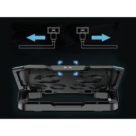 BASE DE REFRIGERACION PARA PORTATILES GAMING CONCEPTRONIC HASTA 17" 6 VENTILADORES LUZ RBG - Imagen 5 de 5 BASE DE REFRIGERACION PARA PORTATILES GAMING CONCEPTRONIC HASTA 17" 6 VENTILADORES LUZ RBG - Imagen 5 de 5