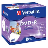 Miniatura 1 de PACK 10 DVD+R 4.7 GB VERBATIM 16X IMP.JEWEL