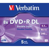 Miniatura 2 de TAMBOR 5 DVD+R DL 8.5GB VERBATIM 8X MATT SILVER