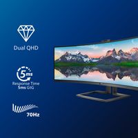 Miniatura 2 de 49 CURV 5K 5220X1440 32:9 DOCK 499P9H USB-C  MM 2HDMI DP U SB